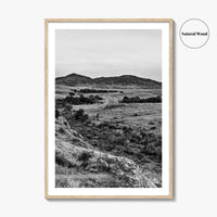 Oklahoma Black and White Fine Art Photo Print, Wichita Mountains, Lawton OK Wall Poster