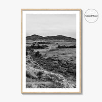 Oklahoma Black and White Fine Art Photo Print, Wichita Mountains, Lawton OK Wall Poster