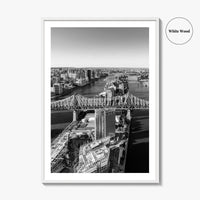 Queens Black and White Fine Art Photo Print, Ed Koch Queensboro Bridge NYC Poster