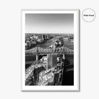 Queens Black and White Fine Art Photo Print, Ed Koch Queensboro Bridge NYC Poster