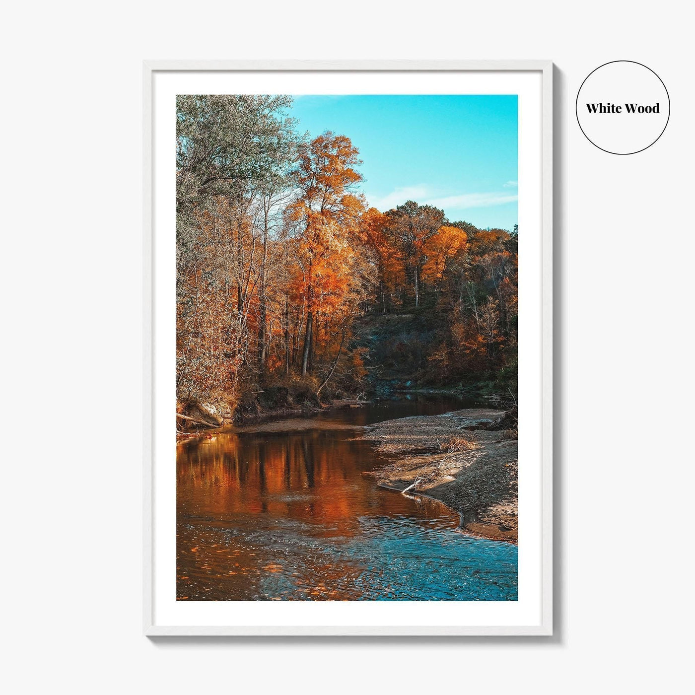 Ohio Fine Art Photo Print, Chagrin River Autumn, Cleveland Wall Poster, USA