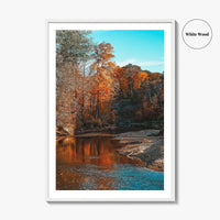 Ohio Fine Art Photo Print, Chagrin River Autumn, Cleveland Wall Poster, USA