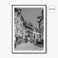 Nuremberg Black and White Fine Art Photo Print, Nürnberg Germany, Weissgerbergasse