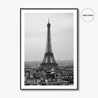 Paris Black and White Fine Art Photo Print, Arc de Triomphe, Eiffel Tower Poster