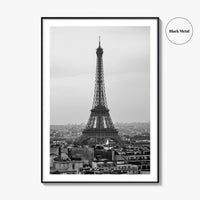 Paris Black and White Fine Art Photo Print, Arc de Triomphe, Eiffel Tower Poster