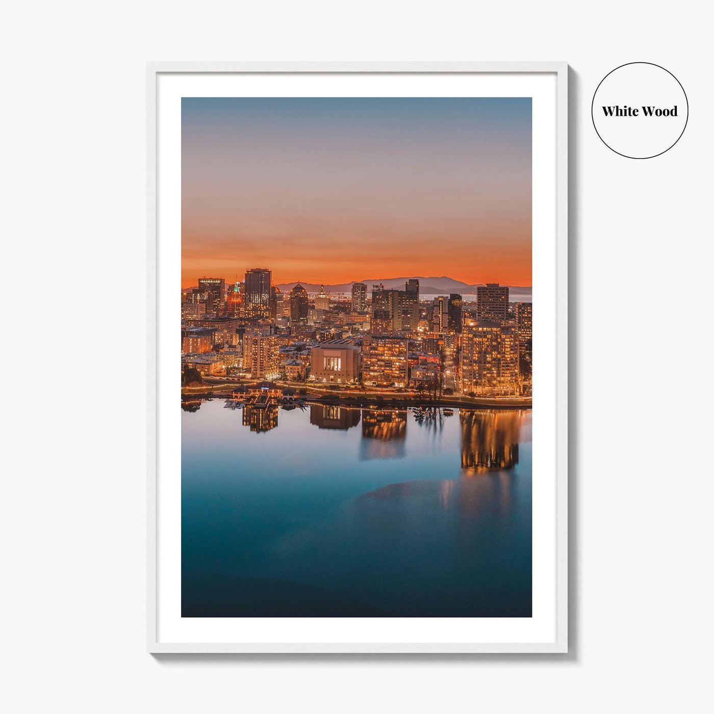 Oakland Skyline Fine Art Photo Print, California USA, Bay Area Wall Decor Poster