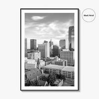 Oklahoma City Skyline Black and White Fine Art Photo Print, OKC Poster
