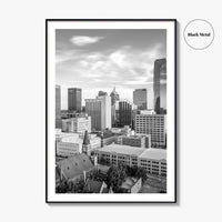 Oklahoma City Skyline Black and White Fine Art Photo Print, OKC Poster