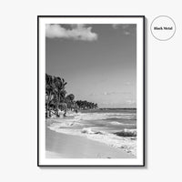 Playa del Carmen Black and White Fine Art Photo Print, Riviera Maya Poster, Mexico
