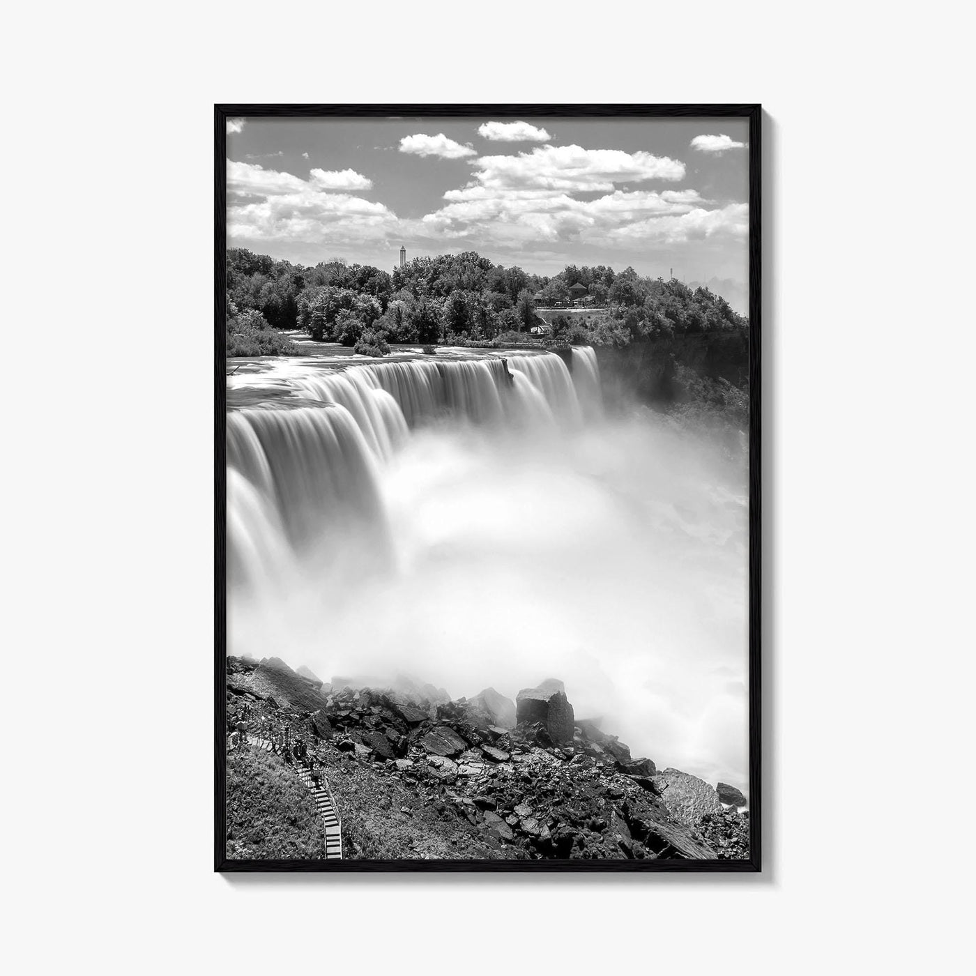 Niagara Falls Black and White Fine Art Photo Print, USA Canada Waterfall Ontario Poster