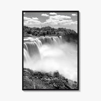 Niagara Falls Black and White Fine Art Photo Print, USA Canada Waterfall Ontario Poster