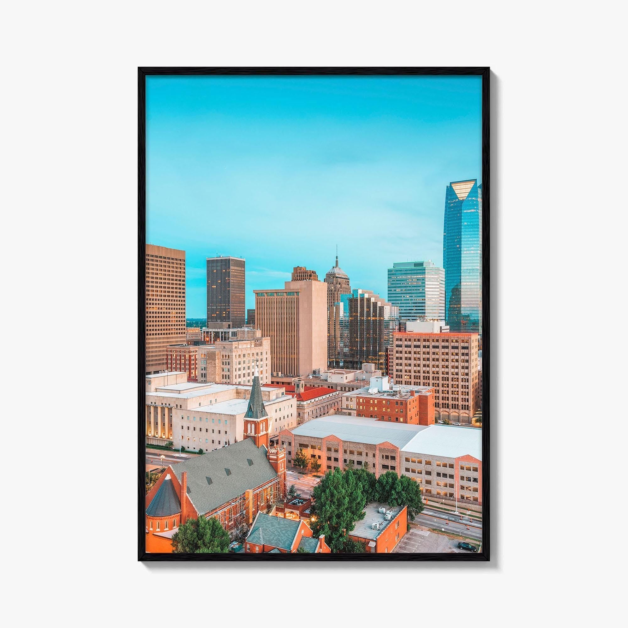 Oklahoma City Skyline Fine Art Photo Print, Downtown, OK, USA, OKC, Wall Decor