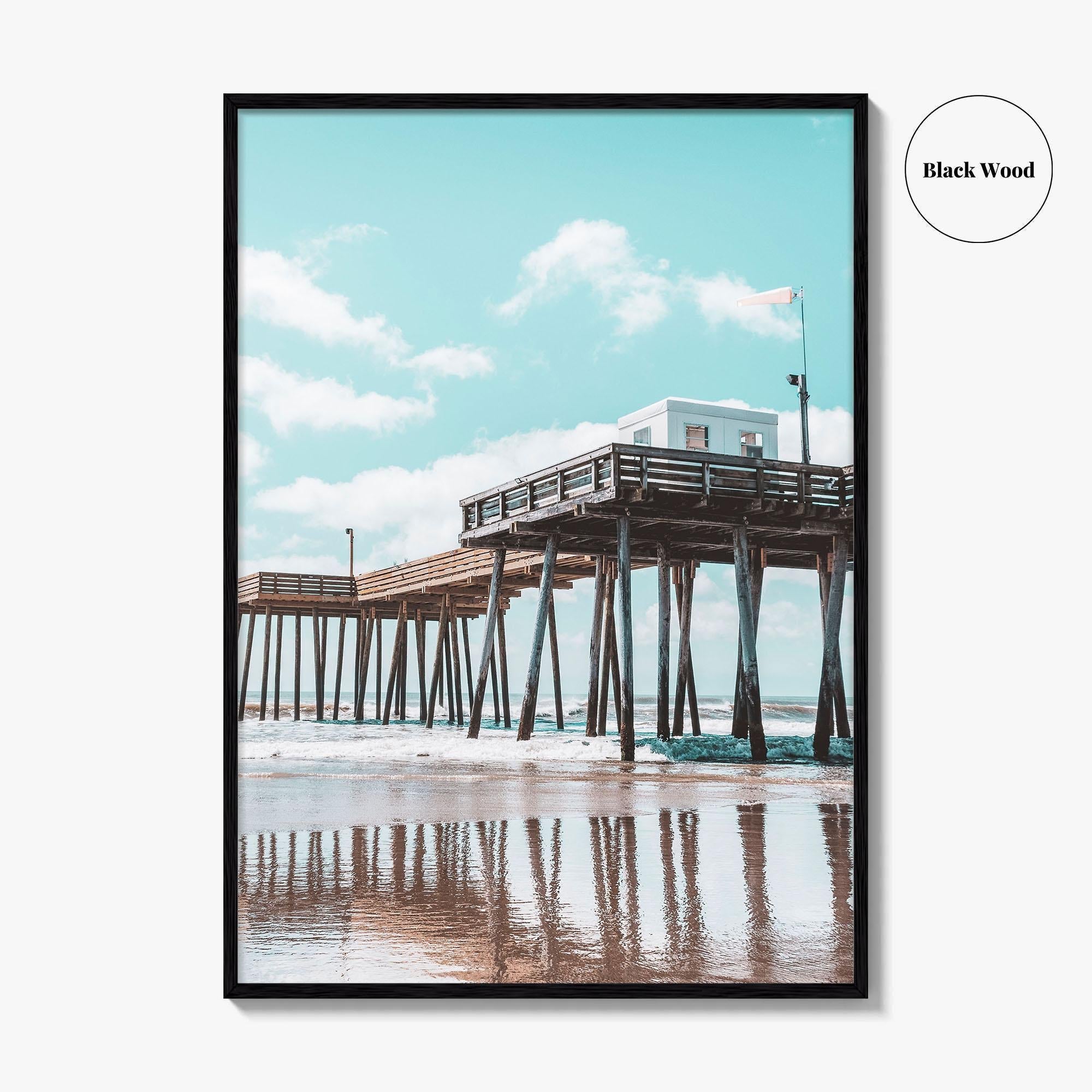 Ocean City NJ Fine Art Photo Print, Boardwalk Fishing Pier, Jersey Shore Poster