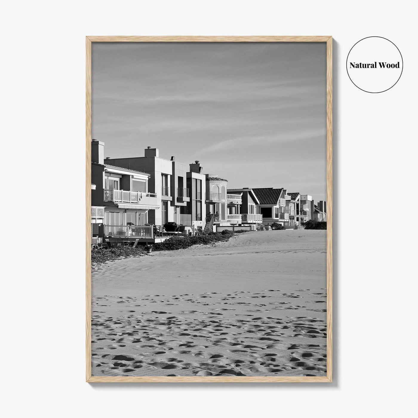 Oxnard Black and White Fine Art Photo Print, Hollywood Beach, California, Wall Decor, Poster