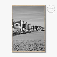 Oxnard Black and White Fine Art Photo Print, Hollywood Beach, California, Wall Decor, Poster