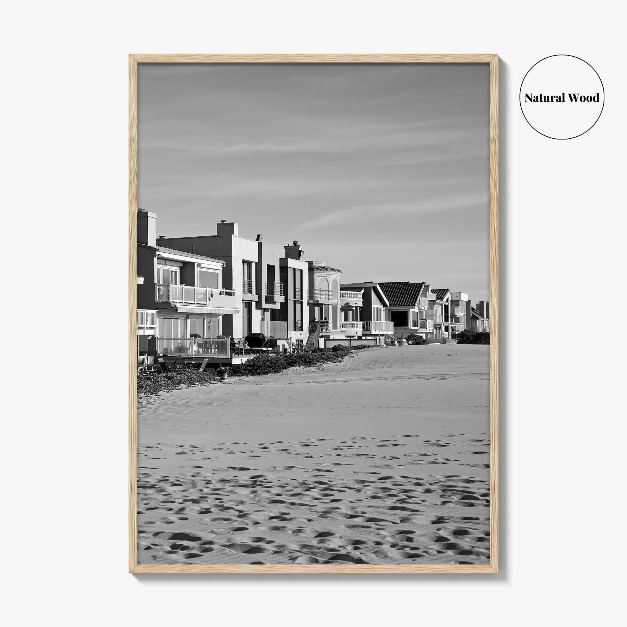 Oxnard Black and White Fine Art Photo Print, Hollywood Beach, California, Wall Decor, Poster