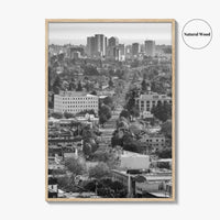 Oakland Skyline Black and White Fine Art Photo Print, Berkeley San Francisco Bay Poster