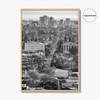 Oakland Skyline Black and White Fine Art Photo Print, Berkeley San Francisco Bay Poster