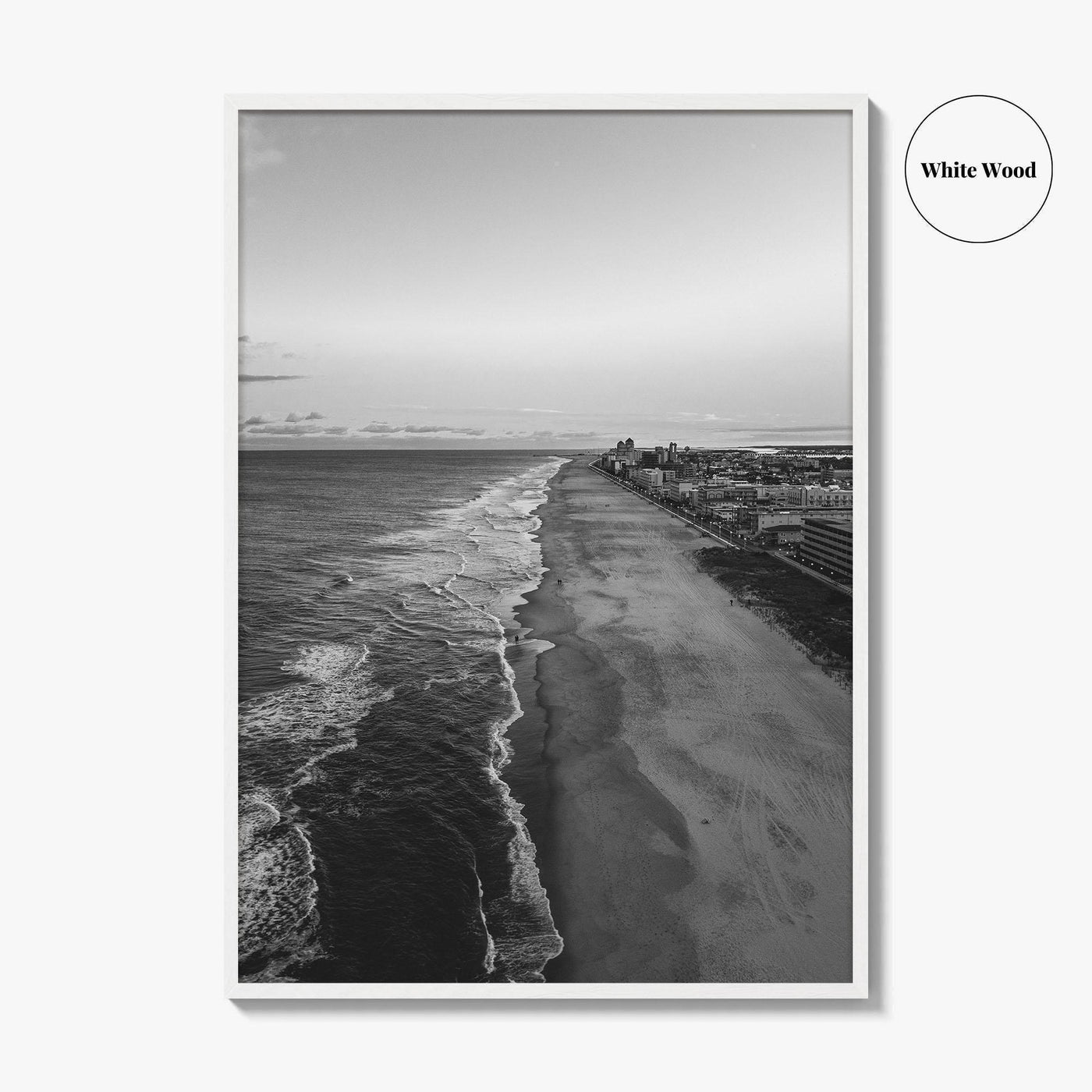 Ocean City Maryland Black and White Fine Art Photo Print, OCMD Poster, USA Poster