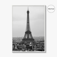 Paris Black and White Fine Art Photo Print, Arc de Triomphe, Eiffel Tower Poster