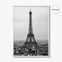 Paris Black and White Fine Art Photo Print, Arc de Triomphe, Eiffel Tower Poster