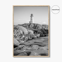Peggy's Cove Black and White Fine Art Photo Print, Nova Scotia Halifax Poster