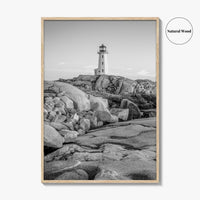 Peggy's Cove Black and White Fine Art Photo Print, Nova Scotia Halifax Poster