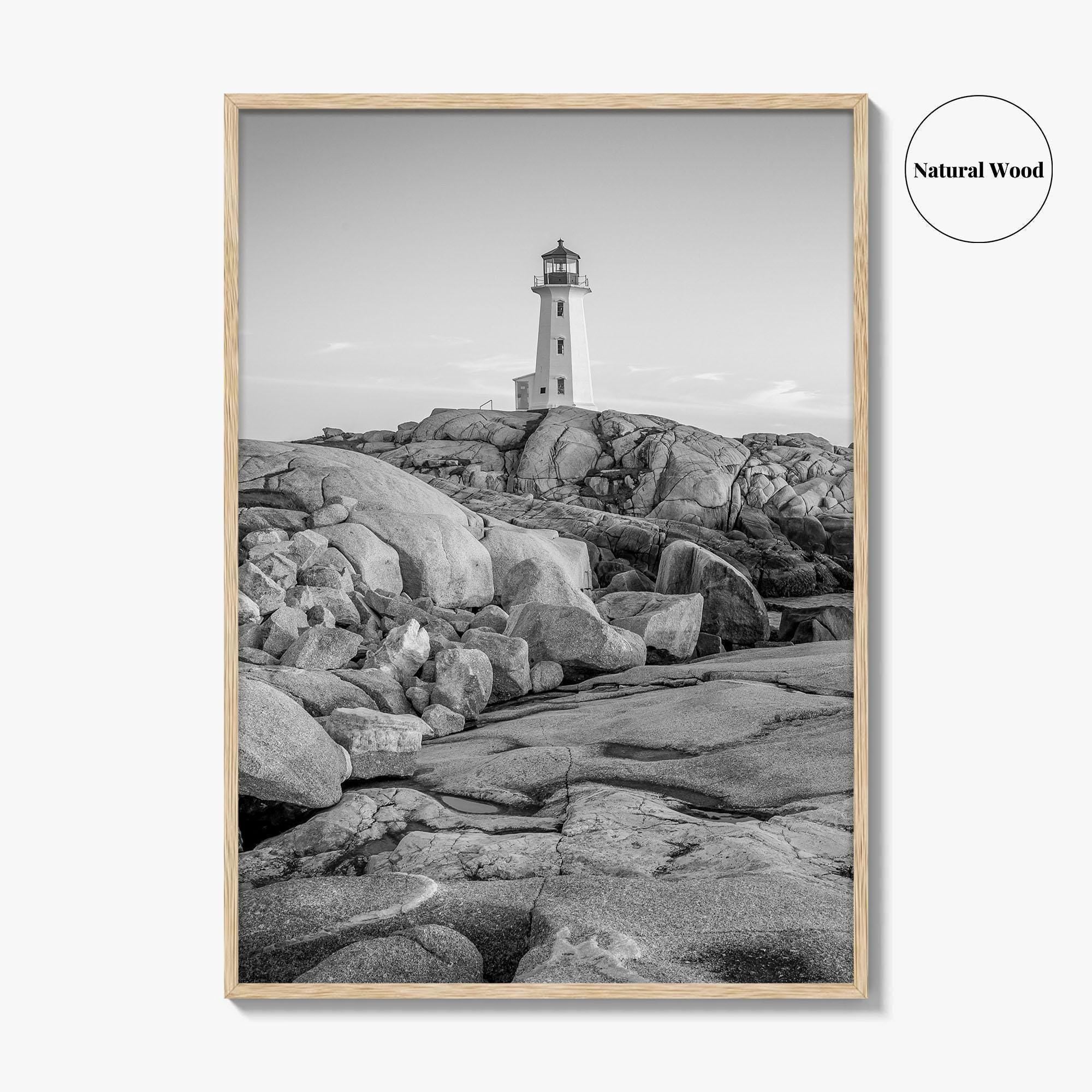 Peggy's Cove Black and White Fine Art Photo Print, Nova Scotia Halifax Poster