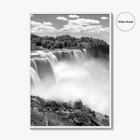 Niagara Falls Black and White Fine Art Photo Print, USA Canada Waterfall Ontario Poster