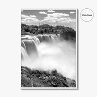Niagara Falls Black and White Fine Art Photo Print, USA Canada Waterfall Ontario Poster
