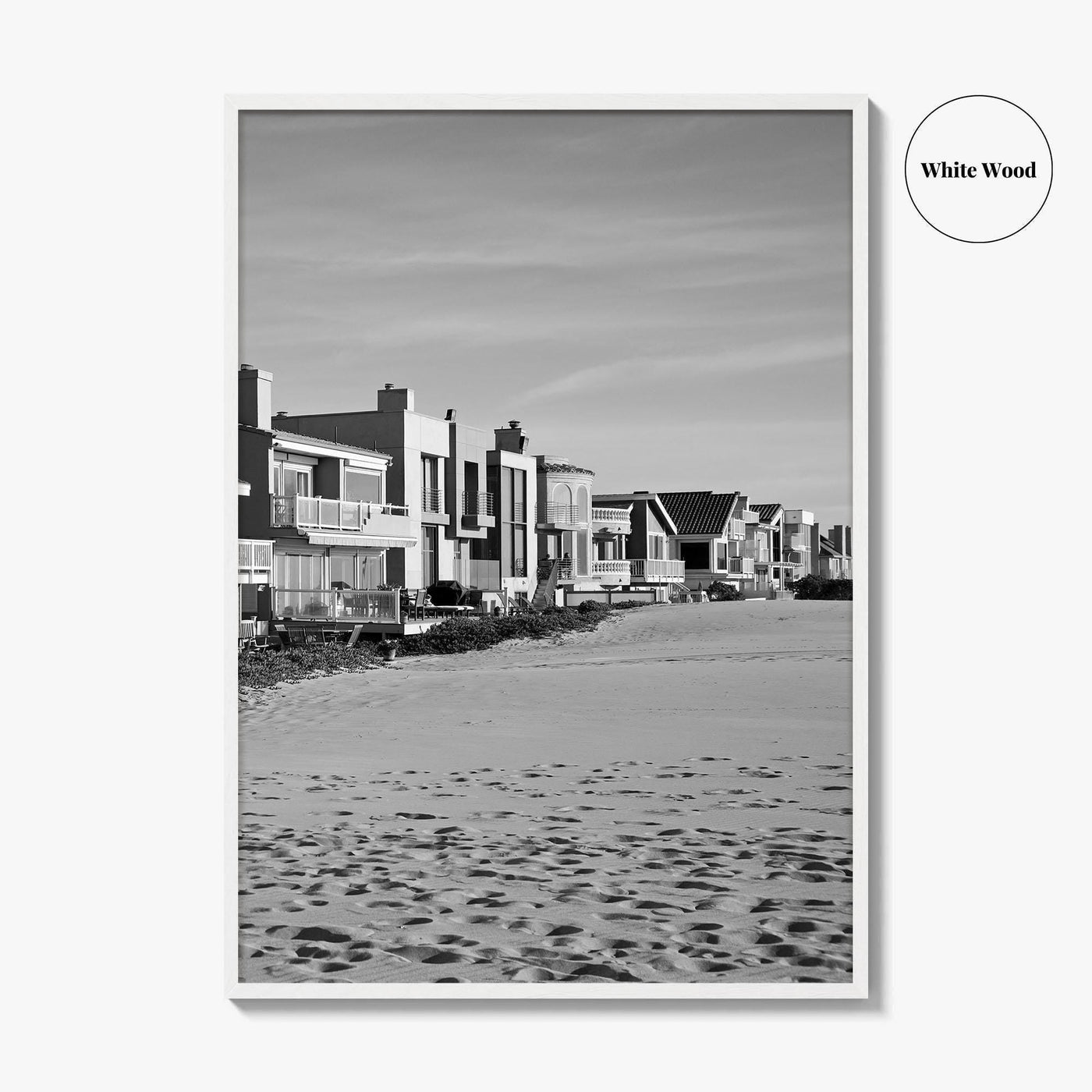 Oxnard Black and White Fine Art Photo Print, Hollywood Beach, California, Wall Decor, Poster
