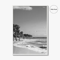 Playa del Carmen Black and White Fine Art Photo Print, Riviera Maya Poster, Mexico