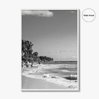 Playa del Carmen Black and White Fine Art Photo Print, Riviera Maya Poster, Mexico