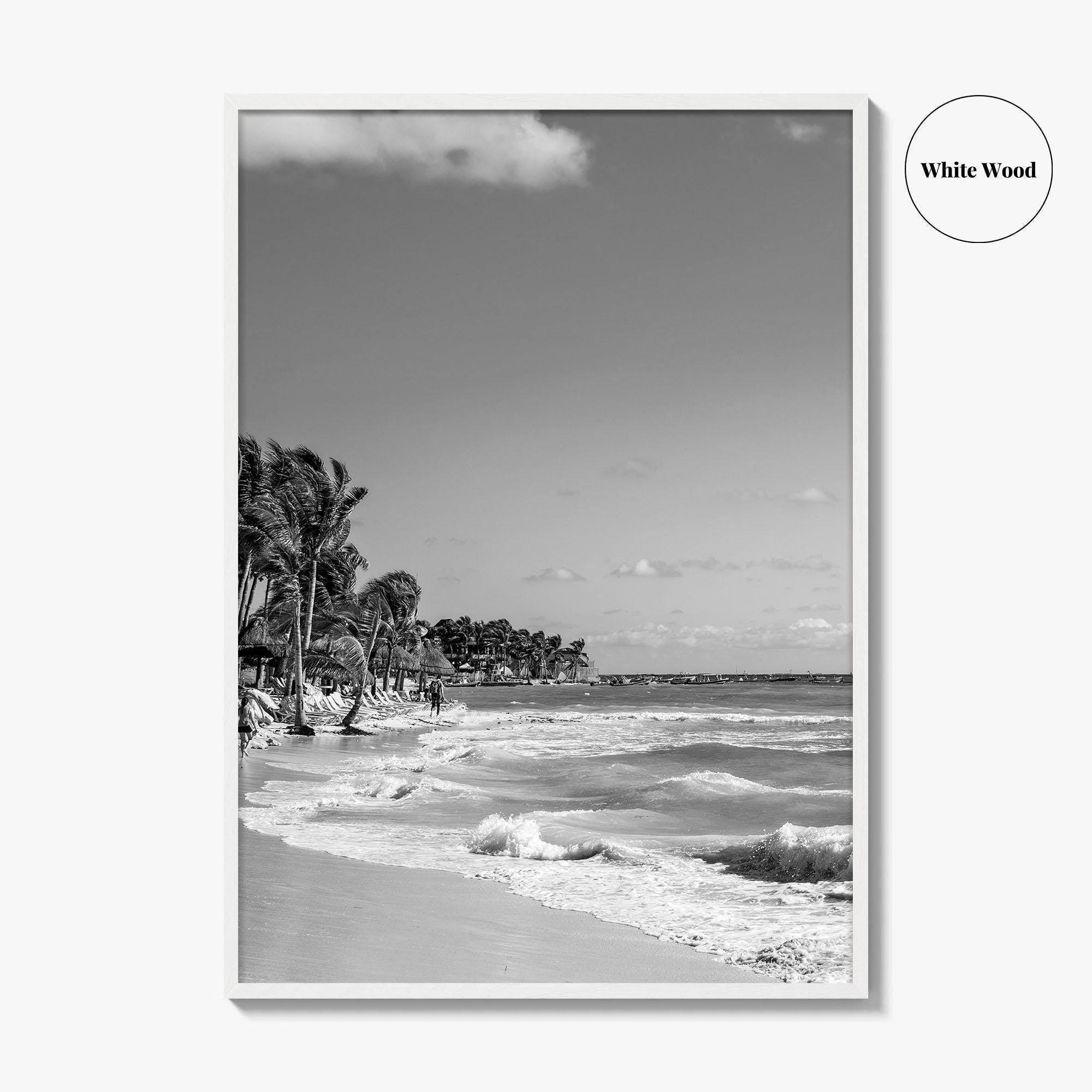 Playa del Carmen Black and White Fine Art Photo Print, Riviera Maya Poster, Mexico
