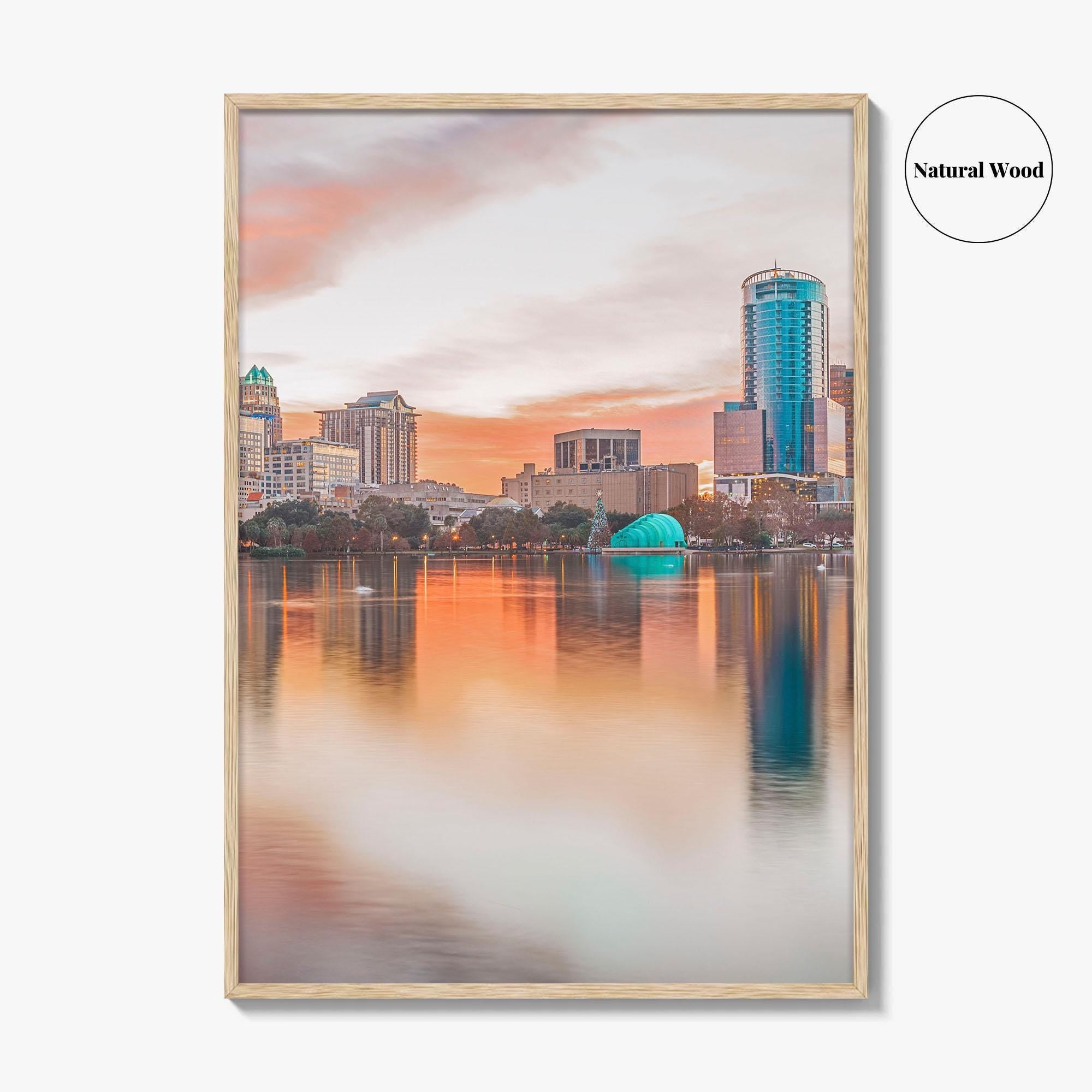 Orlando Skyline Fine Art Photo Print, Downtown, Florida, USA, Poster, Lake Eola Park