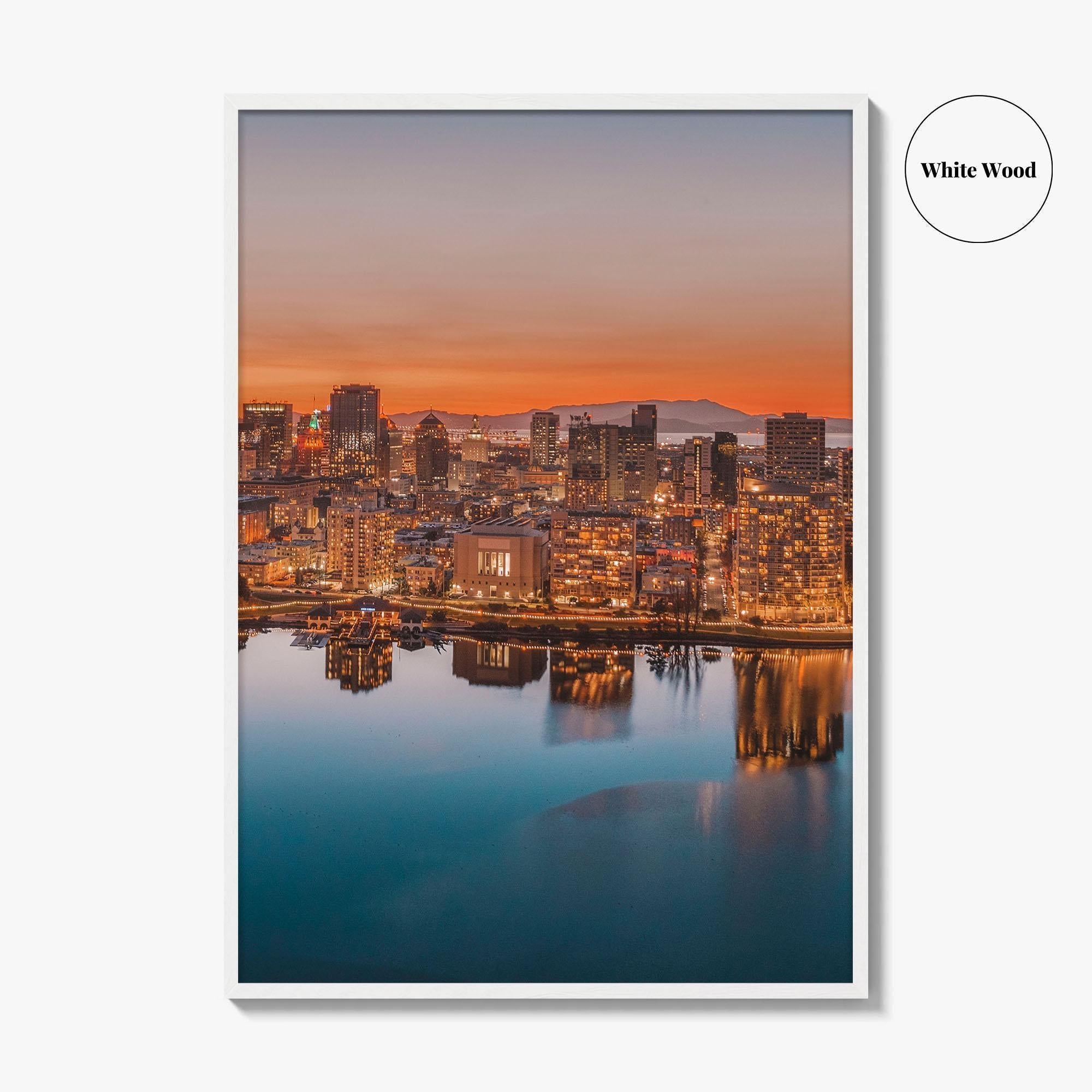 Oakland Skyline Fine Art Photo Print, California USA, Bay Area Wall Decor Poster