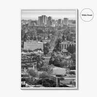Oakland Skyline Black and White Fine Art Photo Print, Berkeley San Francisco Bay Poster