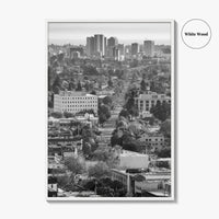 Oakland Skyline Black and White Fine Art Photo Print, Berkeley San Francisco Bay Poster