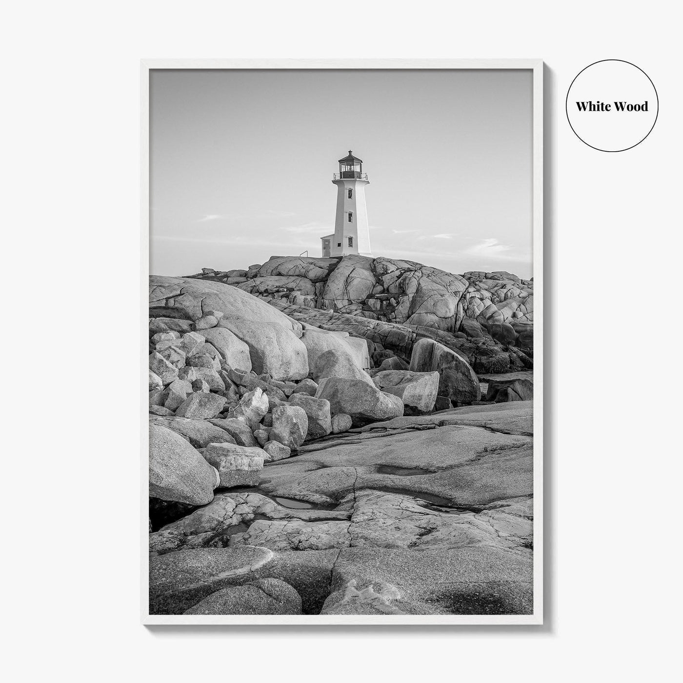 Peggy's Cove Black and White Fine Art Photo Print, Nova Scotia Halifax Poster