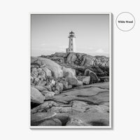 Peggy's Cove Black and White Fine Art Photo Print, Nova Scotia Halifax Poster