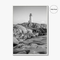Peggy's Cove Black and White Fine Art Photo Print, Nova Scotia Halifax Poster