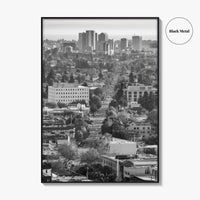 Oakland Skyline Black and White Fine Art Photo Print, Berkeley San Francisco Bay Poster