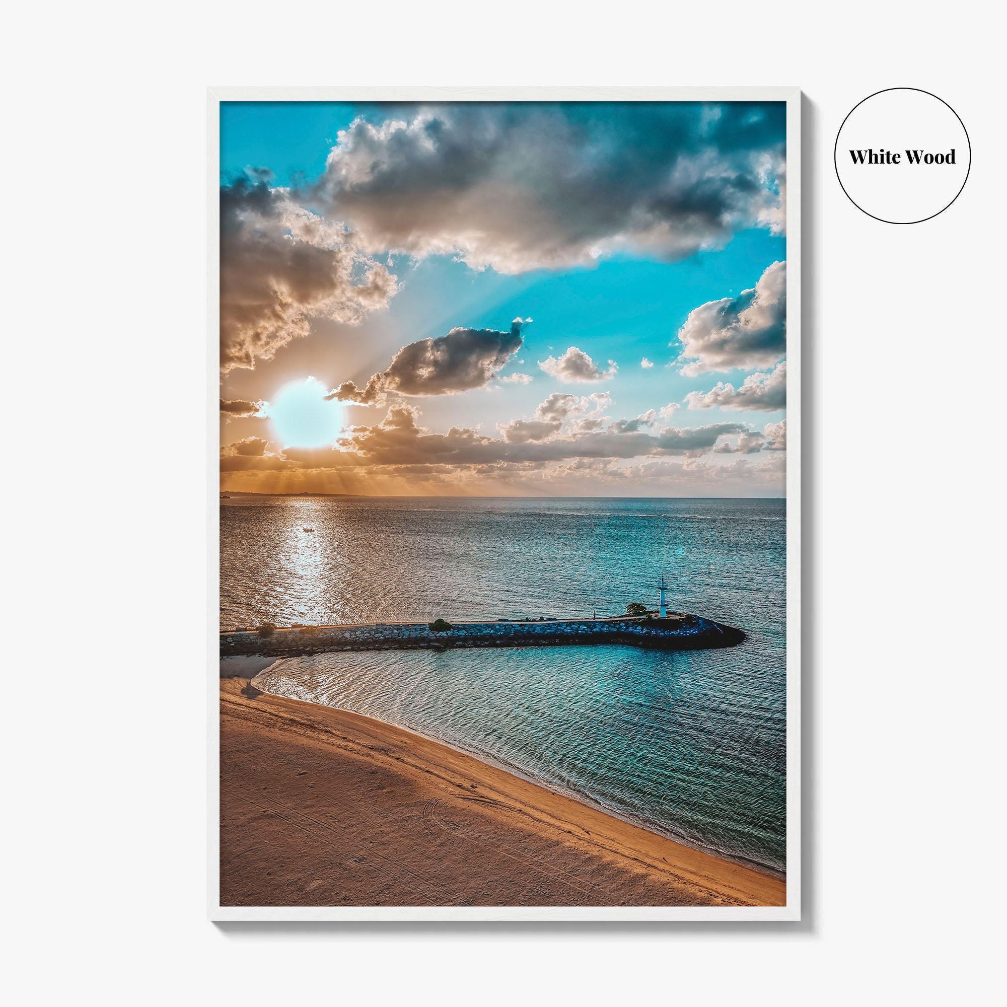 Okinawa Fine Art Photo Print, Naha Japan Wall Decor Poster, Harbor Lighthouse