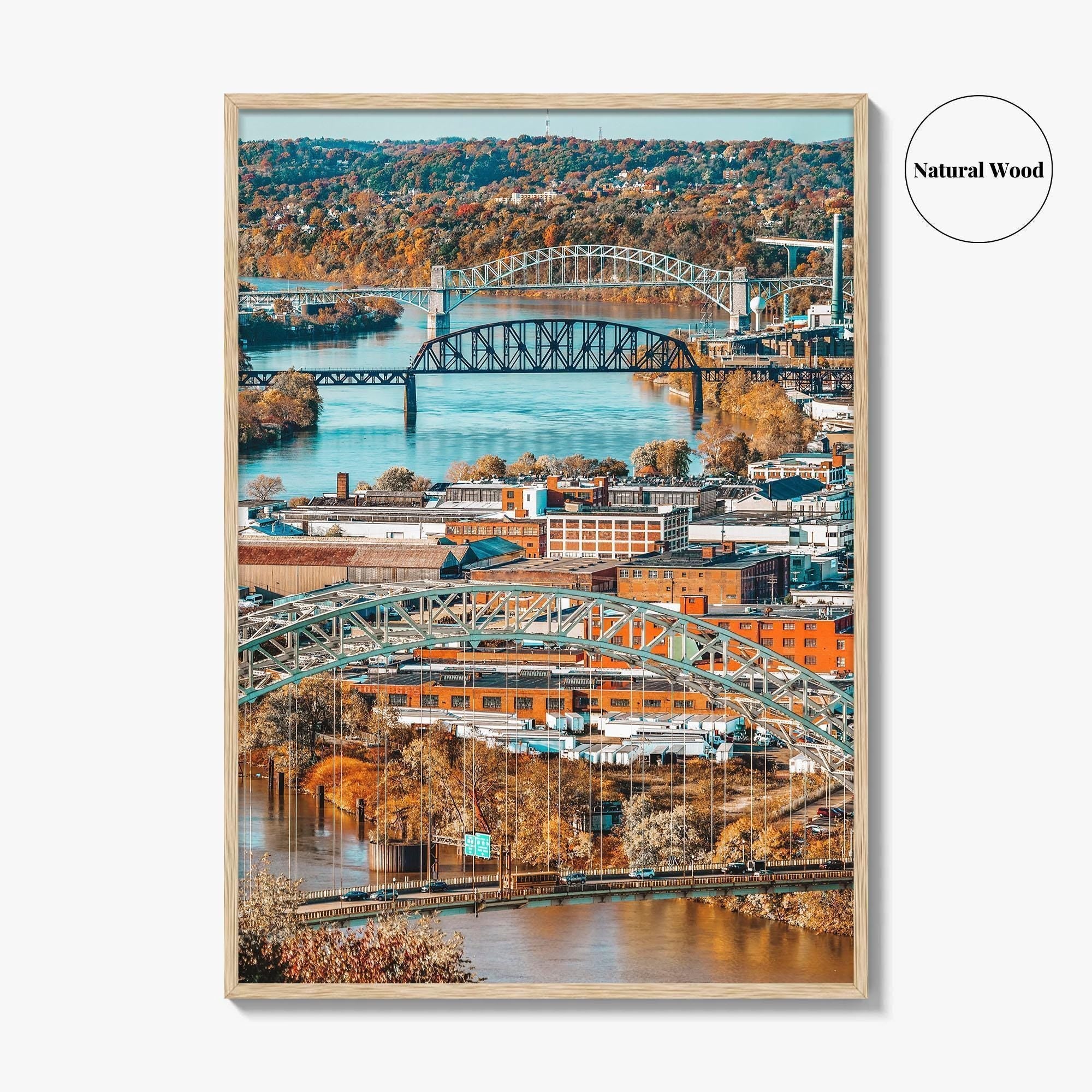 Pittsburgh Fine Art Photo Print, West End Bridge, Ohio River, Pennsylvania USA