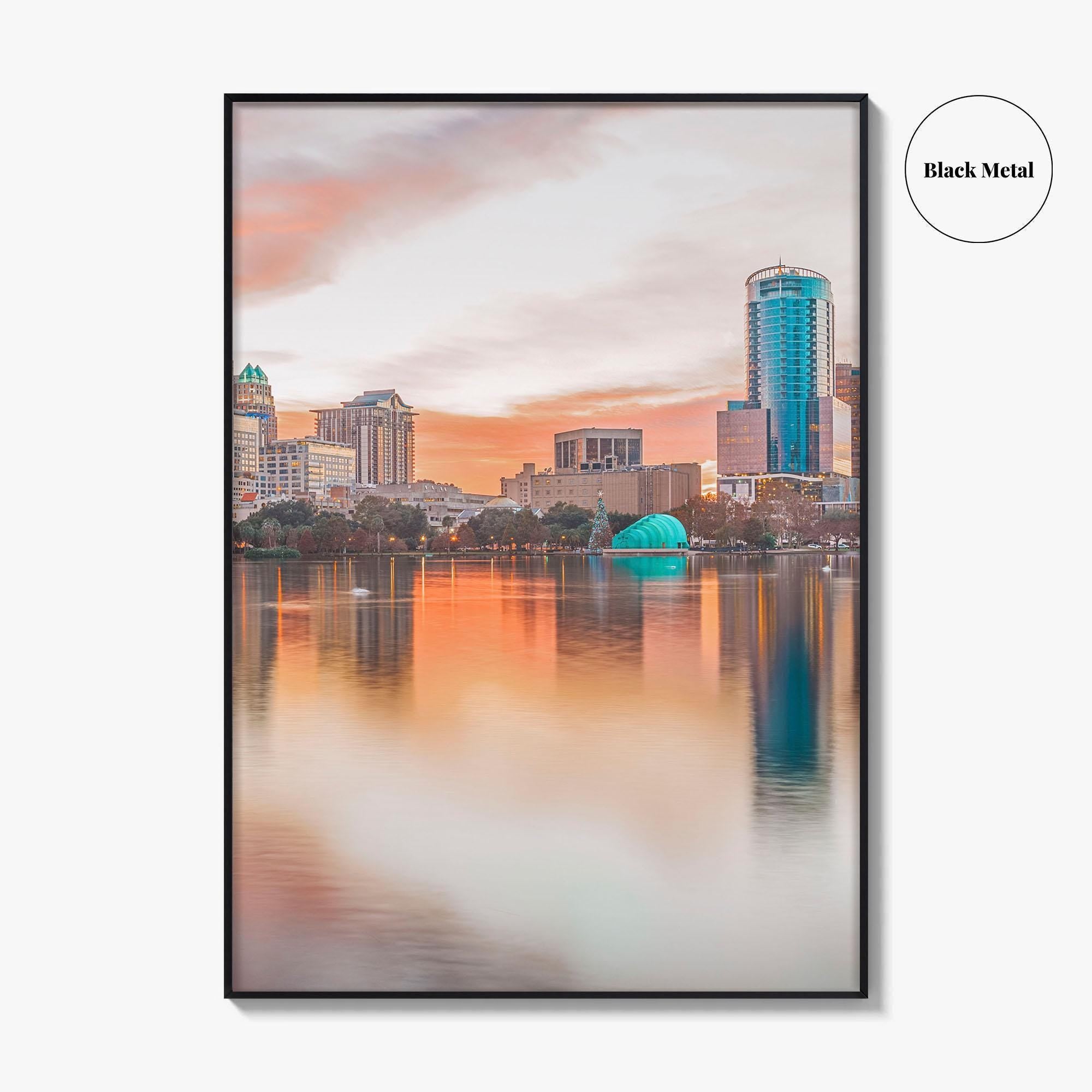 Orlando Skyline Fine Art Photo Print, Downtown, Florida, USA, Poster, Lake Eola Park