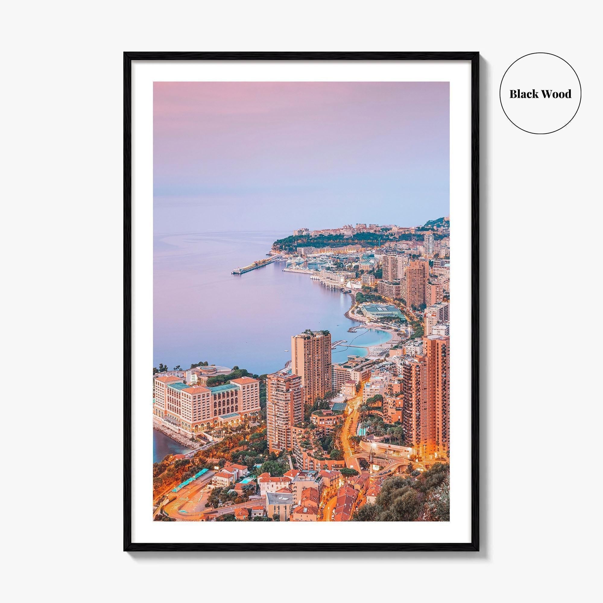 Monaco Skyline Fine Art Photo Print, Monte Carlo, Poster