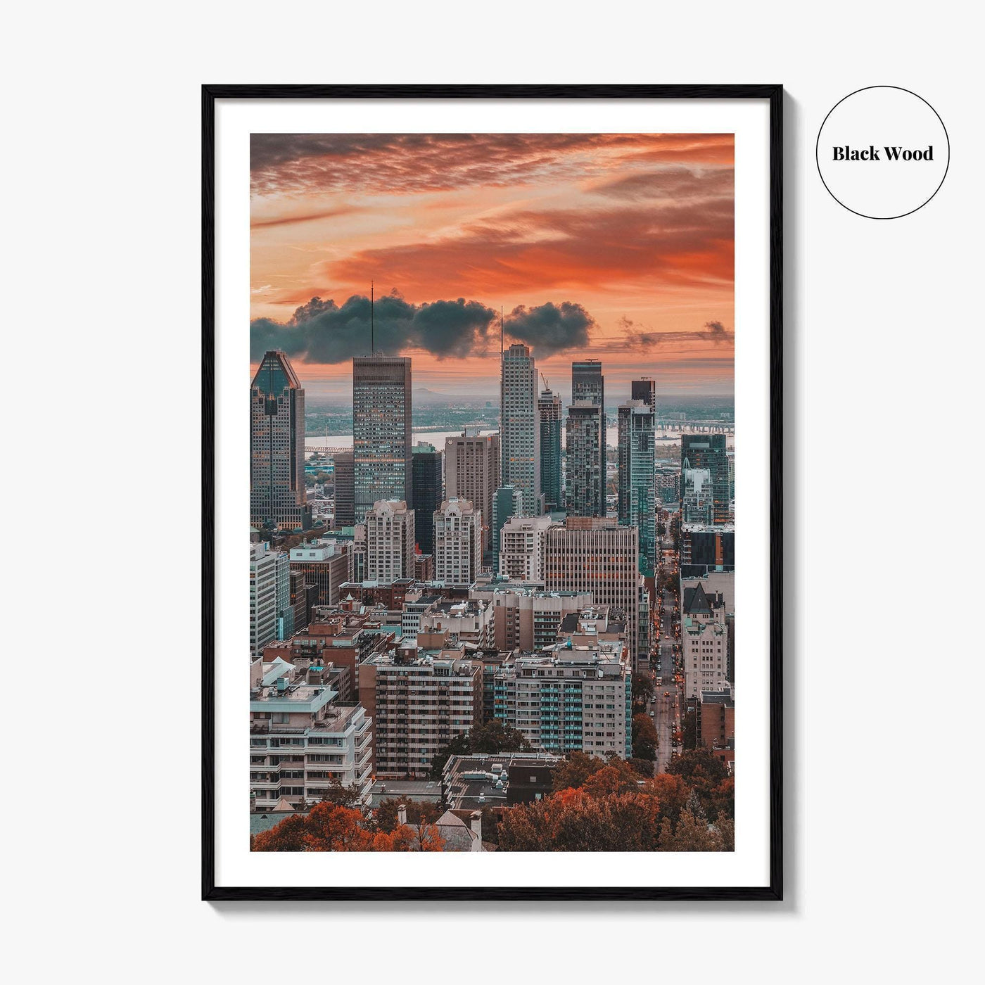 Montreal Skyline Fine Art Photo Print, Wall Decor Poster, Quebec, Canada, MTL