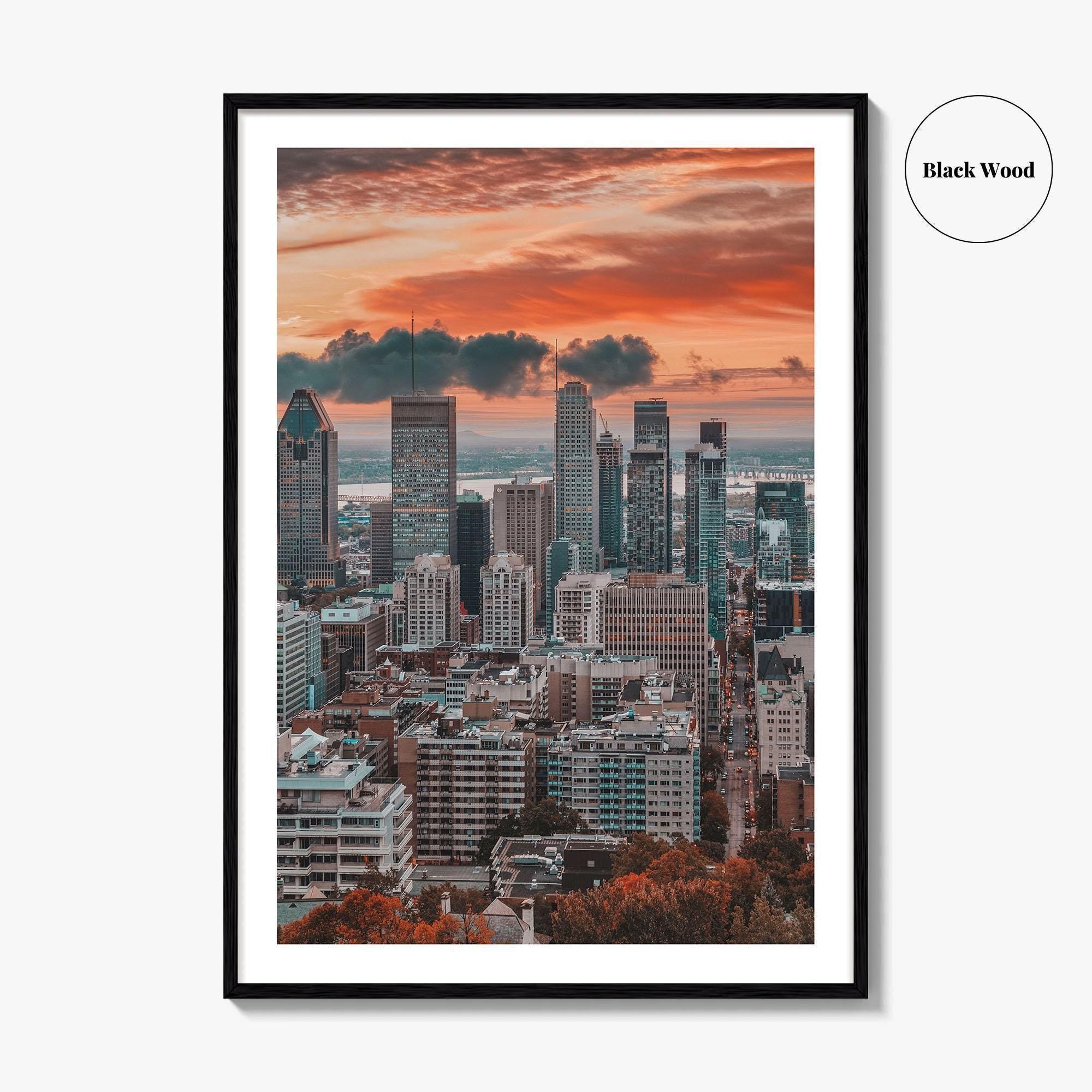Montreal Skyline Fine Art Photo Print, Wall Decor Poster, Quebec, Canada, MTL