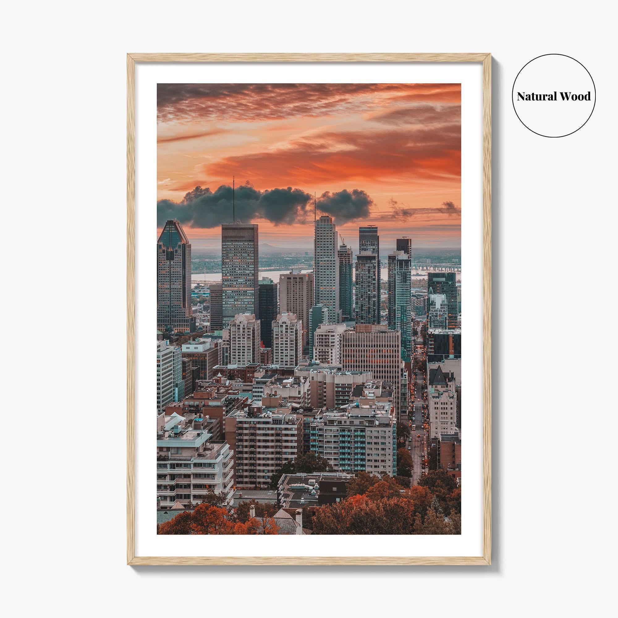 Montreal Skyline Fine Art Photo Print, Wall Decor Poster, Quebec, Canada, MTL