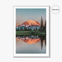 Mount Rainier Fine Art Photo Print, Tipsoo Lake, National Park, Washington USA Poster